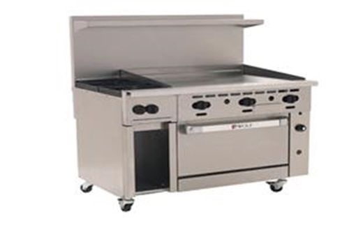 Wolf C48S-2B36GT Challenger XL™ Restaurant Range Gas 48&#034; (2) Burners &amp; 36&#034;...