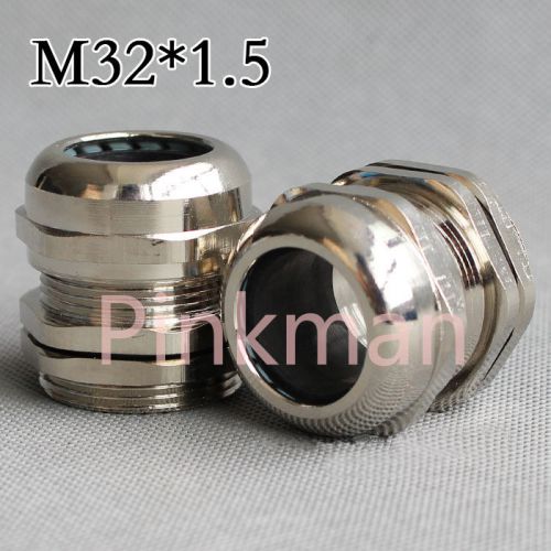 1pc metric system m32*1.5 304stainless steel cable glands apply to cable 15-22mm for sale