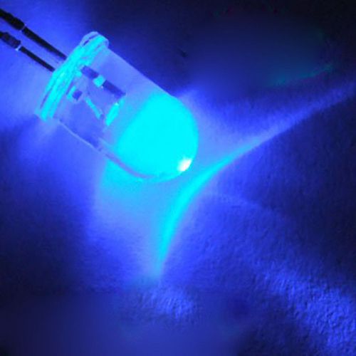 50pcs 5mm round blue water clear led light diodes kit new for sale