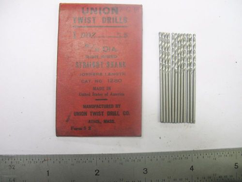 12- USA MADE UNION 1.55 mm (.061)  DRILLS