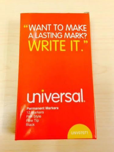 Universal fine point permanent marker 12/pack black for sale
