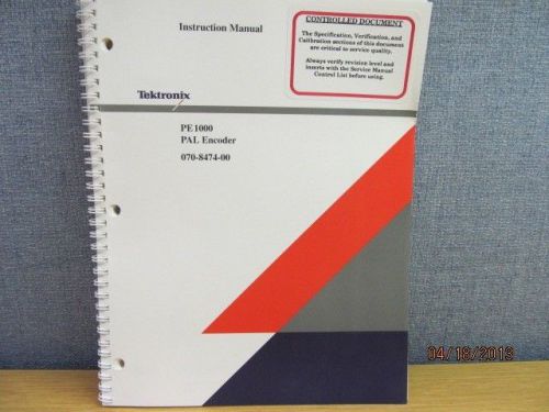 TEKTRONIX PE 1000 PAL Encoder Operations and Service Manual w/schematics