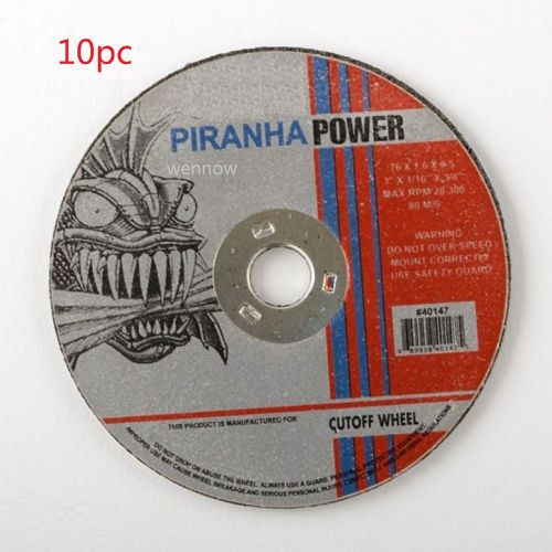 10pc - Cut-Off Wheel 3&#034; X 1/16&#034; X 3/8&#034; (Pirahna Power)