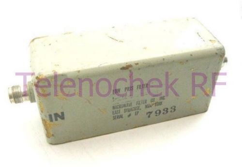 Rf microwave low pass filter  400 mhz cf/  426 mhz 30db reject/ 15 watt / data for sale