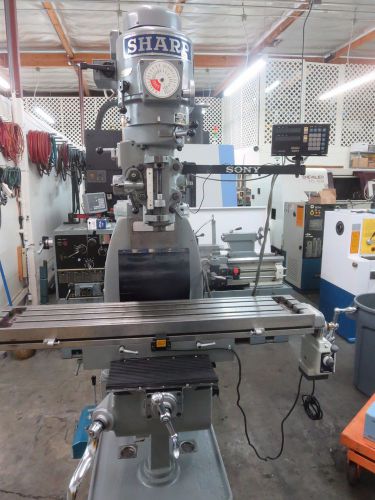 Sharp hmv vertical milling machine - heavy duty with 10&#034;x51&#034; table for sale