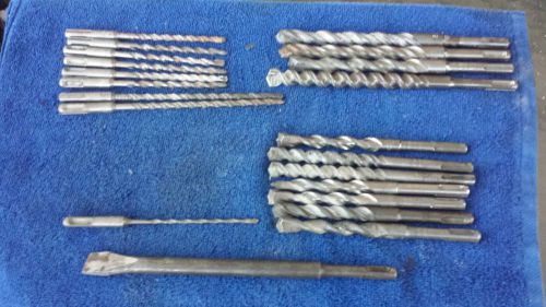 SDS rotary hammer drill bits  Lot of 22 count  Various Size