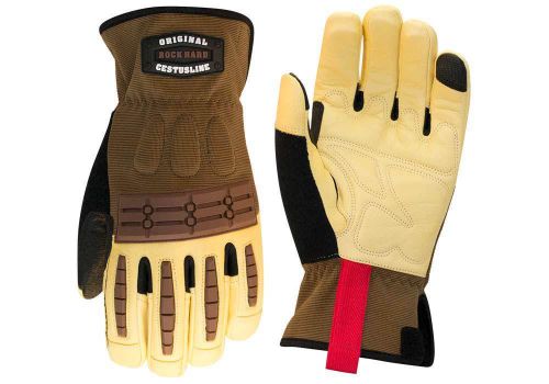 Cestus Brown RockHard Original Leather Impact Work Utility Drivers Glove XL