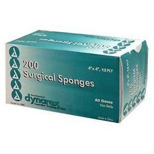 GAUZE PAD SPONGE 4&#039;&#039;X4&#039;&#039; 12PLY NON STERILE 200/PKG