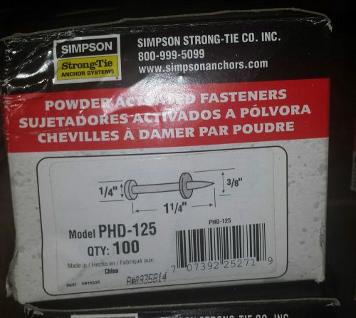 Simpson phd-125 1-1/4&#034; long 1/4-inch headed hammer drive fastener for sale