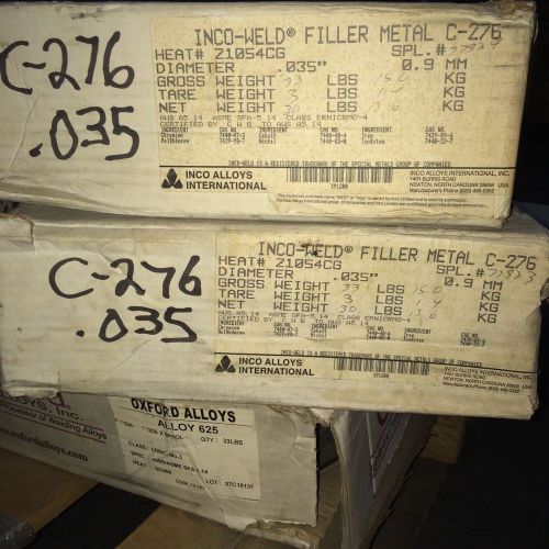 Special Metals Inco-Weld Filler Metal C-276 ERNiCrMo-4 .035&#034; 30 lb Mig Wirei