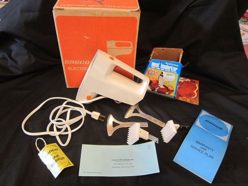VINTAGE COSCO ELECTRIC MEAT TENDERIZER, Hand Held WORKS GREAT Box + Papers MT2