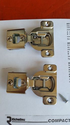 Blum 7/16-in nickel concealed self-closing cabinet hinge lot of 2 for sale
