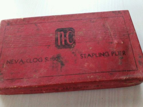 Vintage NEVA-CLOG S100 STAPLING PLIER