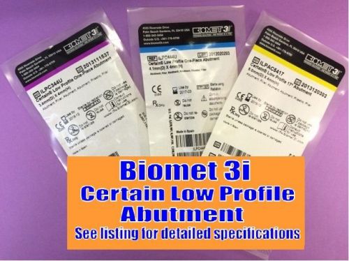 Biomet 3i - Certain Low Profile One Piece Abutment 4.1mmD x 4mmH