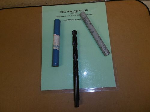 TAPER LENGTH DRILL 33/64&#034;DIAM STRAIGHT SHK HIGH SPEED 118 DEG POINT NEW USA$9.80