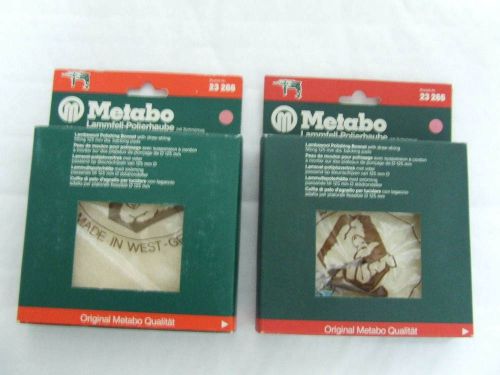 2 PCS NOS LAMBSWOOL POLISHING BONNET- METABO MADE IN GERMANY