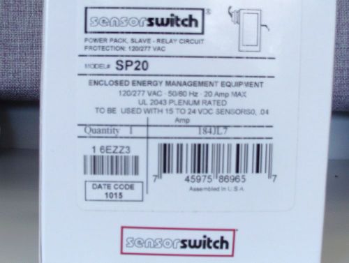 SENSOR SWITCH SP20 POWER PACK SLAVE RELAY CIRCUIT 120/277 VAC