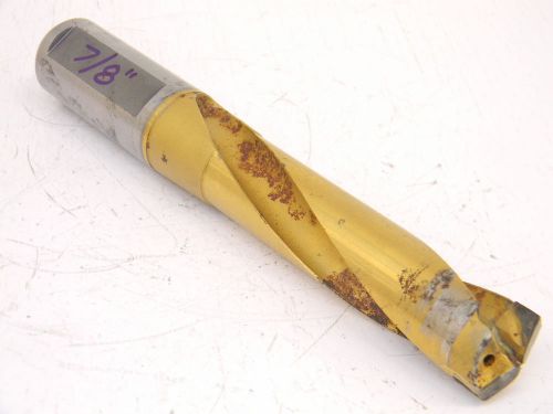 USED MITSUBISHI CARBIDE TIPPED COOLANT DRILL 7/8 (.875)