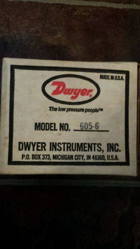 Dwyer Magnehelic Pressure Gauge Model No. 605-6 (0.0- +6.0&#034; w.c.) New in box