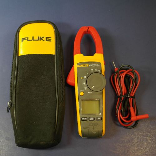 Fluke 374 TRMS Clamp Meter, Good condition, with Case and Probes