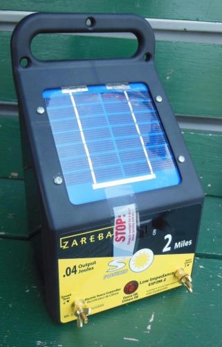 ZAREBA PRO SERIES ELECTRIC FENCE CHARGER 2 MILES LIVESTOCK FARM SOLAR POWERED