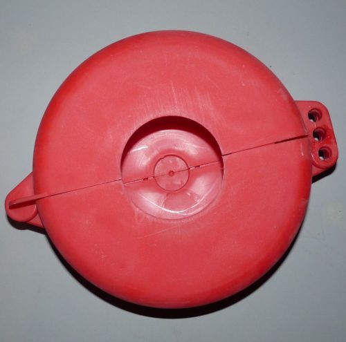 New v-safe lockout cylinder gate valve red 2.5&#034;-5&#034; handles tagout clamshell for sale