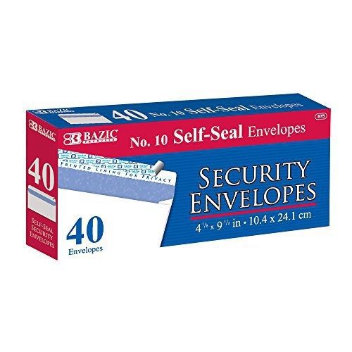 Bazic BAZIC #10 Self-Seal Security Envelope (40/Pack)