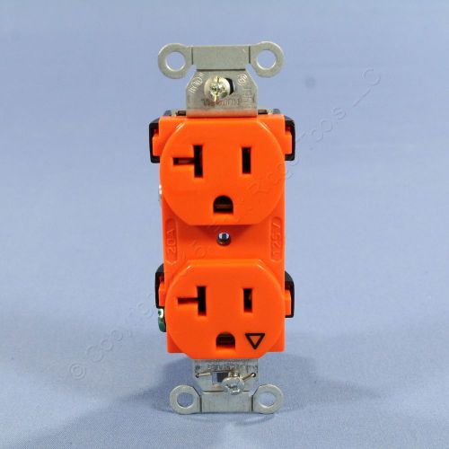 Hubbell orange commercial isolated ground receptacle duplex outlet 20a ig5352 for sale