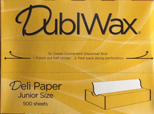 Dublwax Wax Deli Paper Junior Size 500 Sheets 7 1/2&#034; X 10 3/4&#034; DBW8 NEW