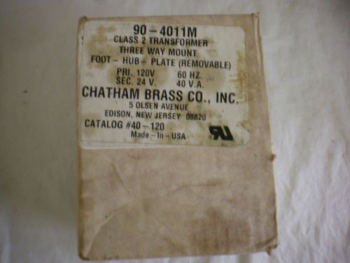 Chatham brass co. 90-4011m class 2 transformer 24v 40 v.a. for sale