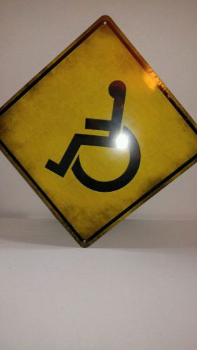 HANDICAP LOGO METAL 12&#034; X 12&#034; SQUARE NEW SIGN