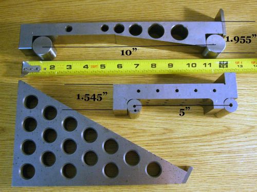 Lot of 2 sine bar plate fixtures and 1 angle plate.
