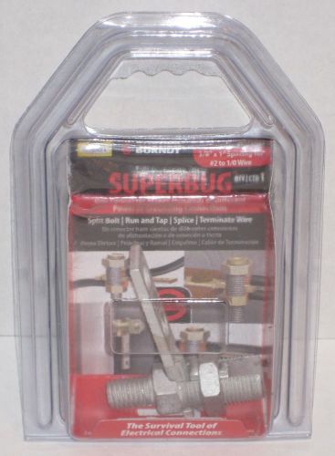 Burndy SB252TCCS Superbug 3/8&#034;&#034; x 1&#034; Spacing for #2 1/0 Wire NEW