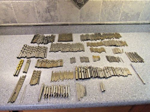 HUGE Lot of 700 Machinist Drill Bits &amp; COMBINATION CENTER DRILLS 18 pounds USA