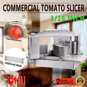3/16&#034; TOMATO SLICER CUTTER BUILT-IN CUTTING BOARD ALUMINUM FRAME COMMERCIAL