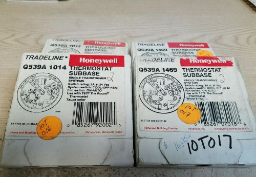 Q539A 1469 &amp; Q539A 1014 Honeywell Thermostat Subbase (Set of 4!)