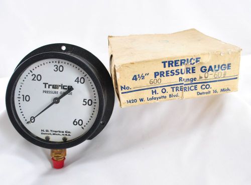 NIB 4 1/2&#034; 0-60 lb Trerice Pressure Gauge (Gage) No. 600