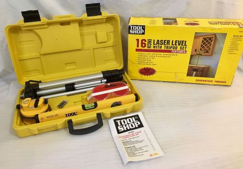 Brand New 16 Inch Laser Level &amp; Tripod Set Toolshop Model 244–5306