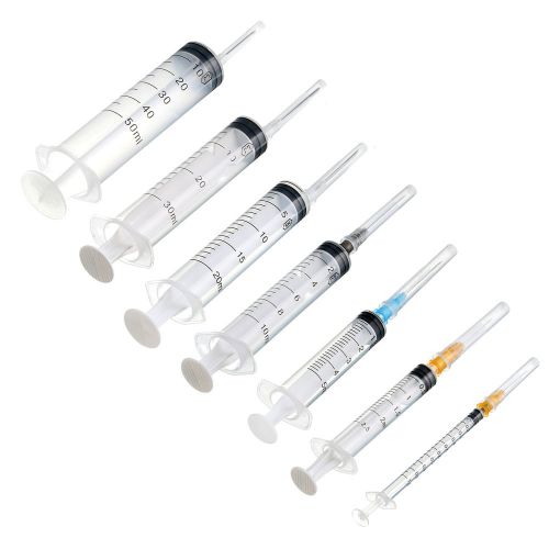 100x medical syringes injection sterile hypodermic ink cartridge 2 5 10 50 100ml for sale