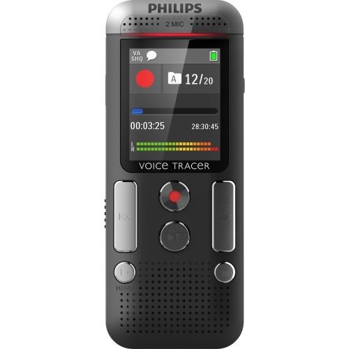 NEW Philips DVT2500 Digital Recorder with 2Mic Stereo Recording 1.8-in 4GB Voice