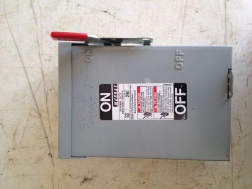 Murray 30amp general duty enclosed switch 240 vac cat #ghn321nw for sale