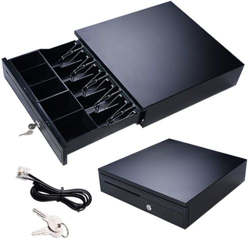 Cash drawer box works compatible epson+star pos printers w/5bill and 5coin tray for sale