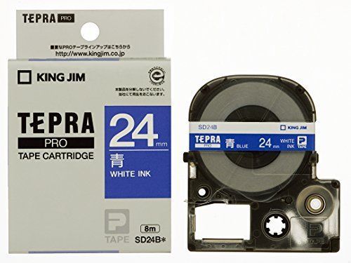 Jim King tape cartridge Tepura PRO SD24B 24mm blue / white character