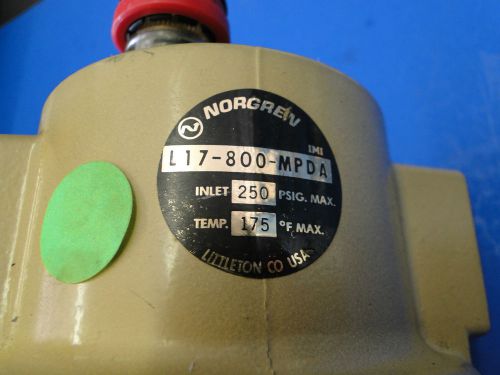 Norgren 1&#034; L17-800-MPDA Lubricator 250 PSIG