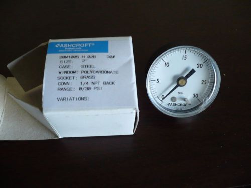 Ashcroft 1-1/2” Pressure Gauge, 0/60 PSI