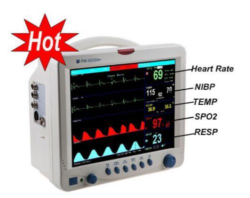 Patient Monitor 6 parameter - ECG, NIBP, RESP, TEMP, Vital Sign &amp; SPO2 Pr