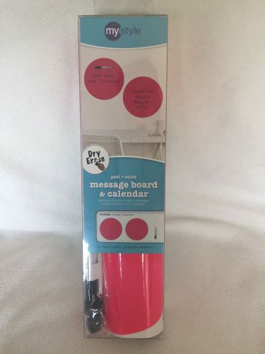 My Style Dry Erase Peel &amp; Stick Dots - Message Boards -  New 11.25 x 11.25&#034; Pink