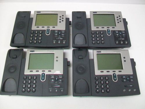 Lot of 4 Cisco IP Phones (CP-7940G, CP-7941G, CP-7960G)