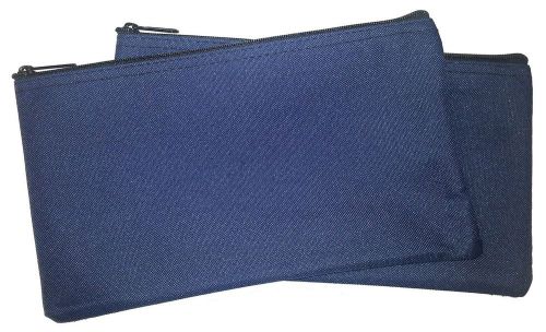 Zipper bags poly cloth value package of 2 bags navy blue for sale