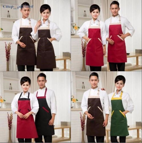 1pc Double shoulder Strap Sleeveless Aprons Unisex Kitchen Waitress Apron Long